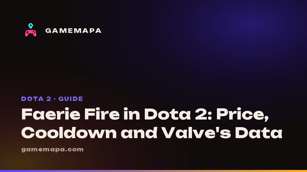 Faerie Fire in Dota 2: Price, Cooldown and Valve's Data