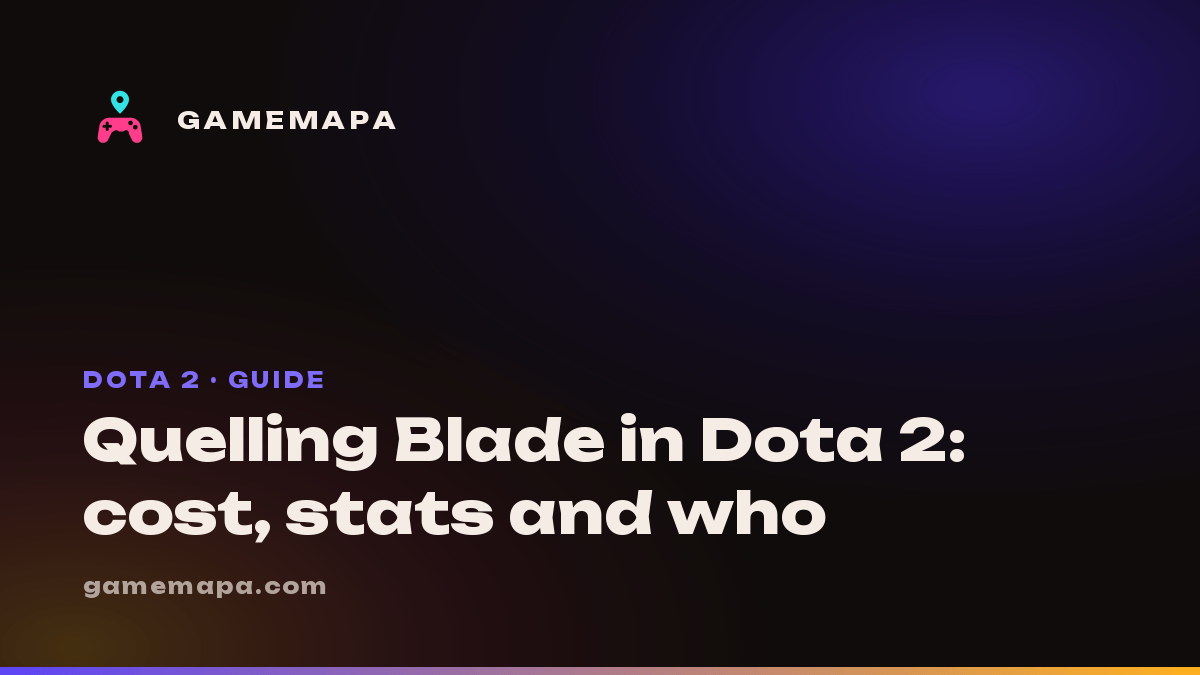 Quelling Blade in Dota 2: cost, stats and who