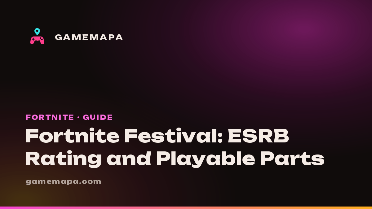 Fortnite Festival: ESRB Rating and Playable Parts
