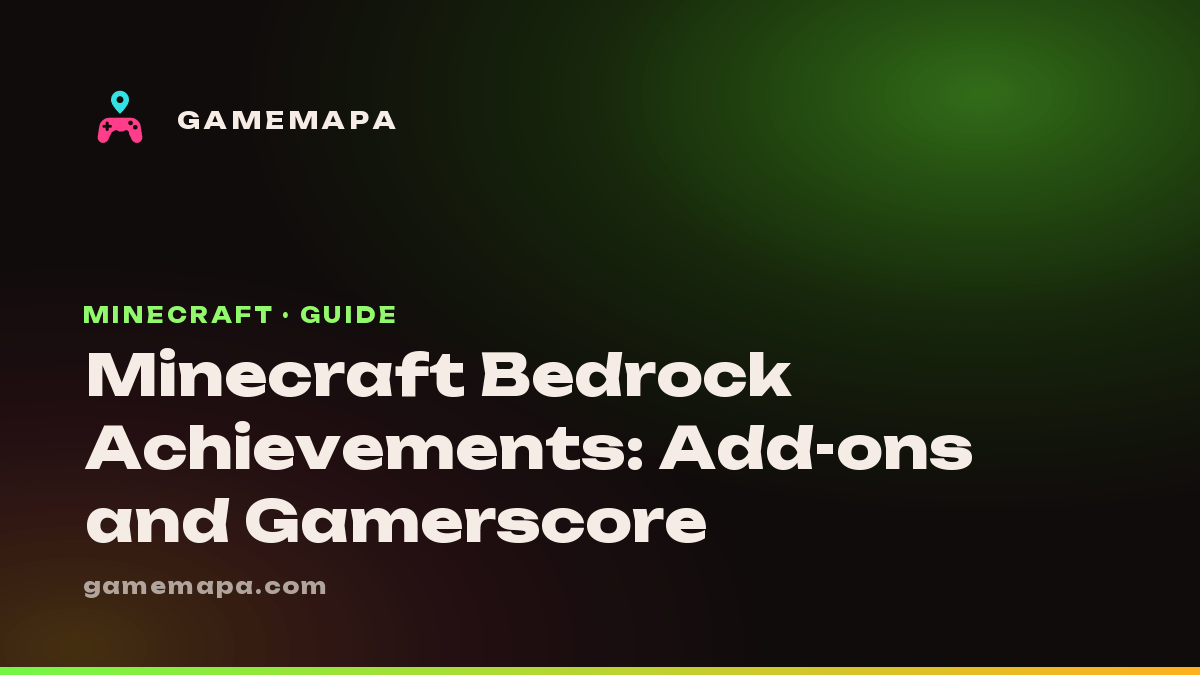 Minecraft Bedrock Achievements: Add-ons and Gamerscore