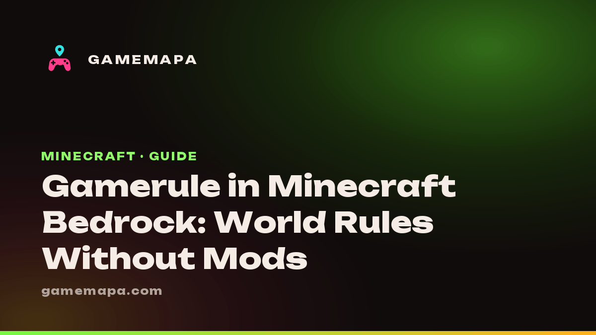 Gamerule in Minecraft Bedrock: World Rules Without Mods