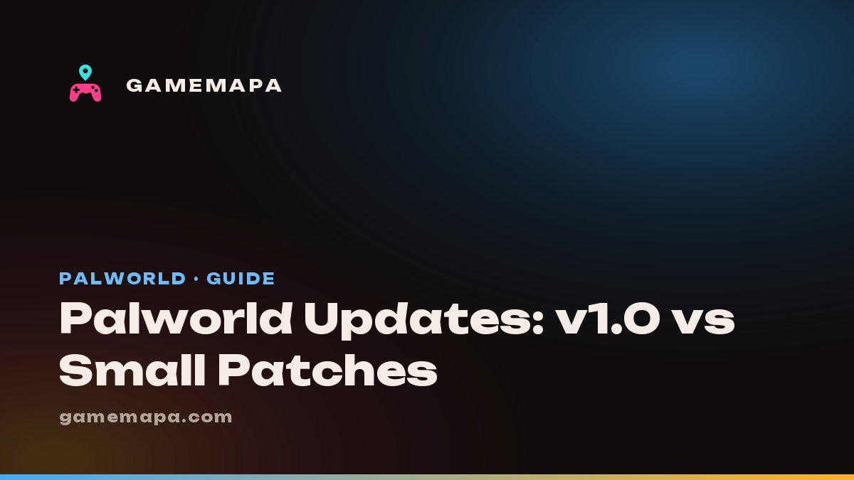 Palworld Updates: v1.0 vs Small Patches