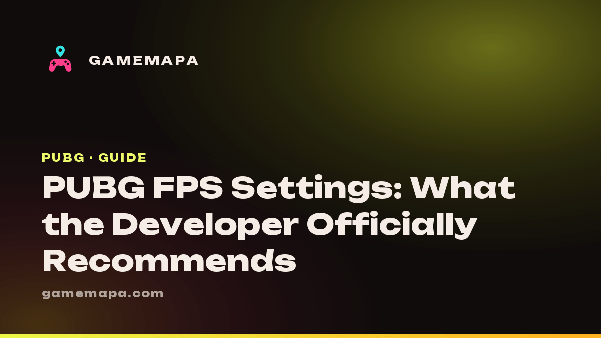 PUBG FPS Settings: What the Developer Officially Recommends