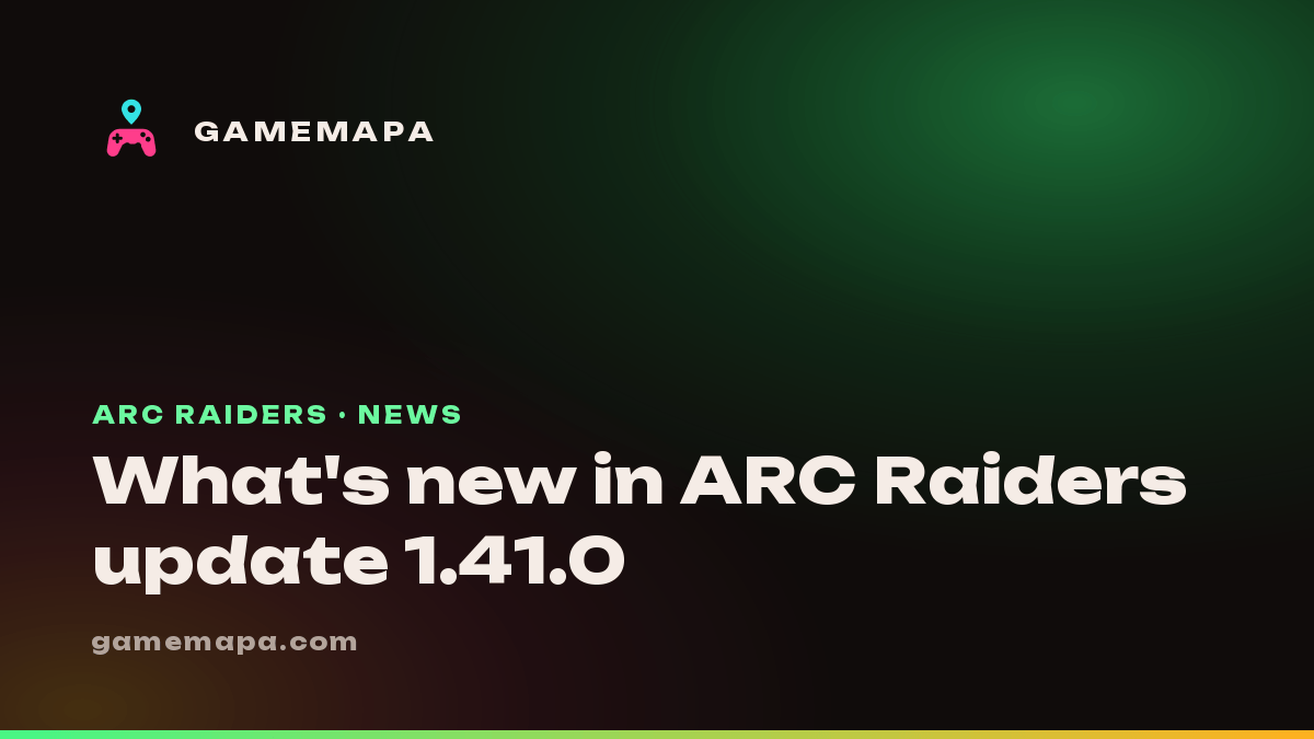What's new in ARC Raiders update 1.41.0