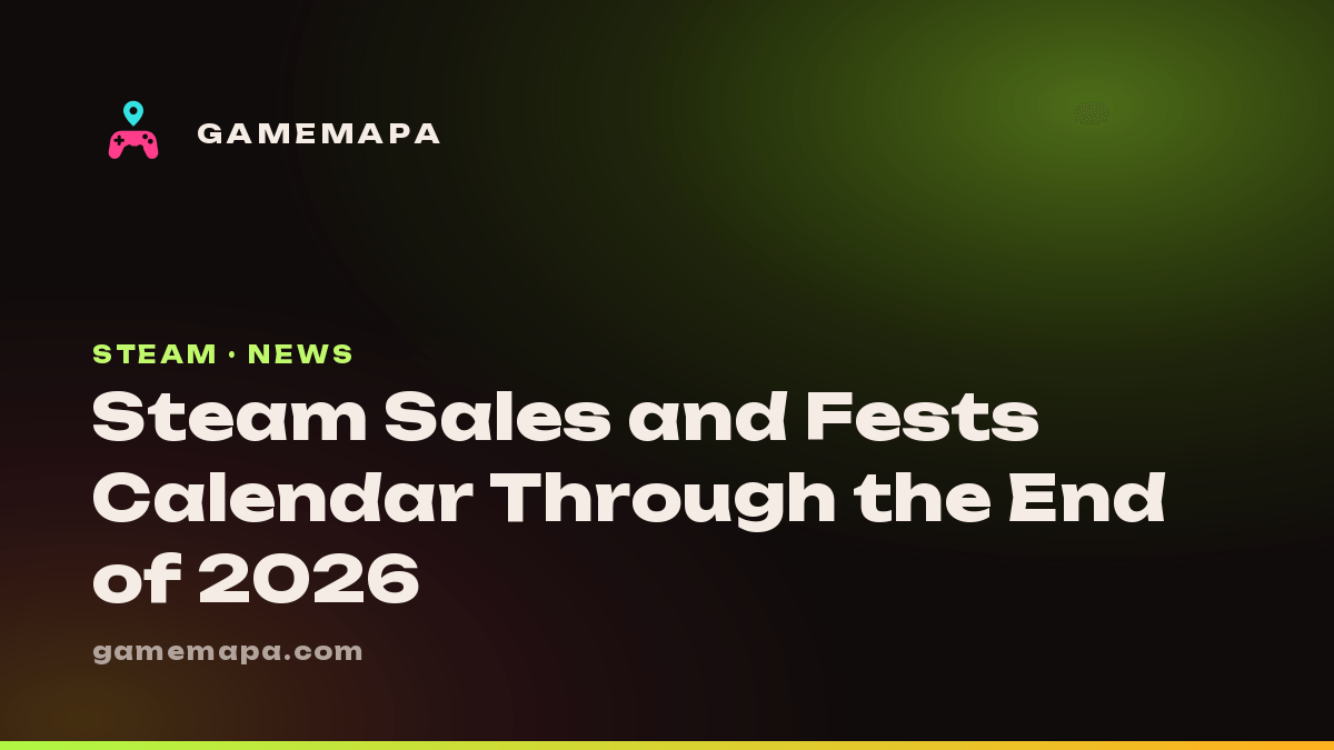 Steam Sales and Fests Calendar Through the End of 2026