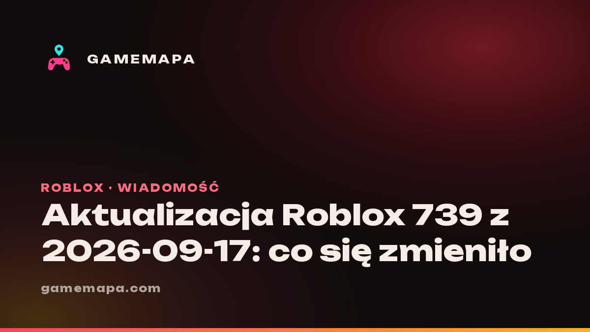 Aktualizacja Roblox 739 z 2026-09-17: co się zmieniło