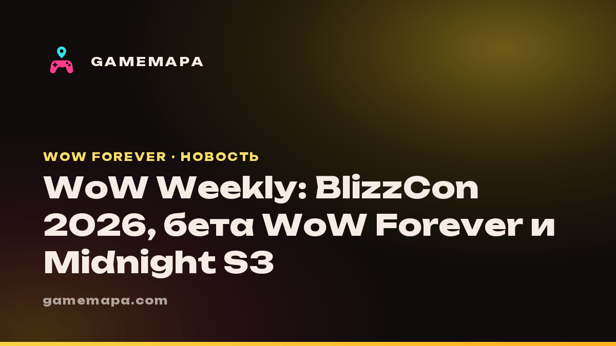 WoW Weekly: BlizzCon 2026, бета WoW Forever и Midnight S3